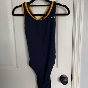 Gold and Navy TYR Swimsuit